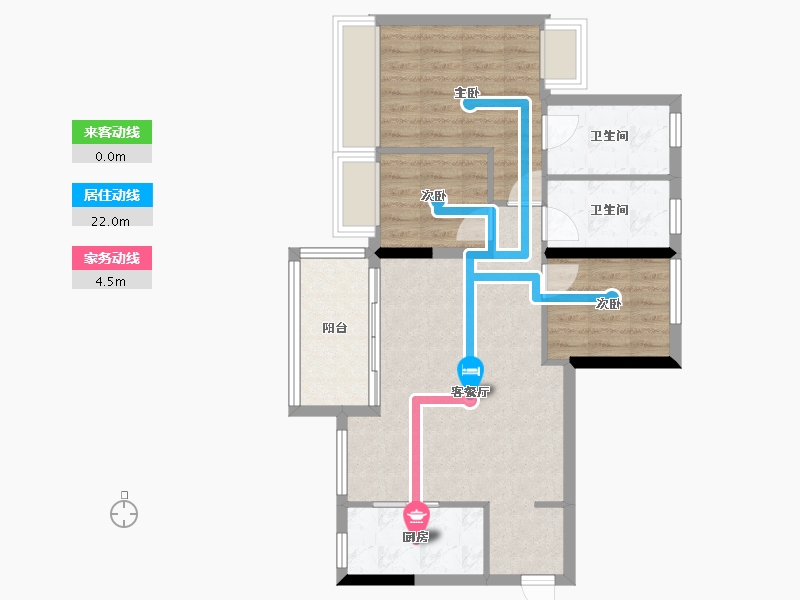 广东省-深圳市-招商蛇口会展湾雍境-72.82-户型库-动静线