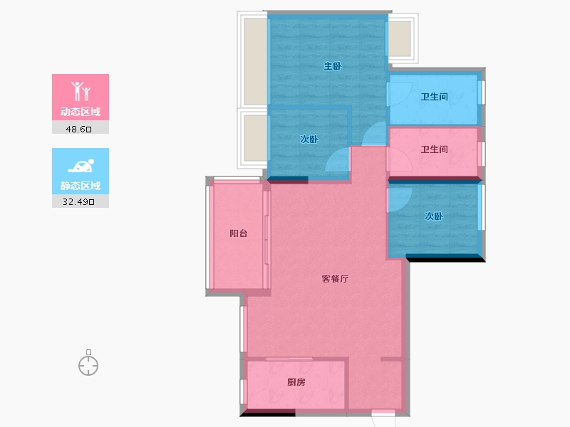 广东省-深圳市-招商蛇口会展湾雍境-72.82-户型库-动静分区