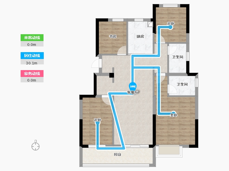 重庆-重庆市-敏捷控股·云玥星著-98.36-户型库-动静线