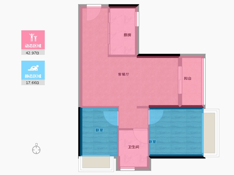 广东省-深圳市-安居玥龙苑-54.40-户型库-动静分区