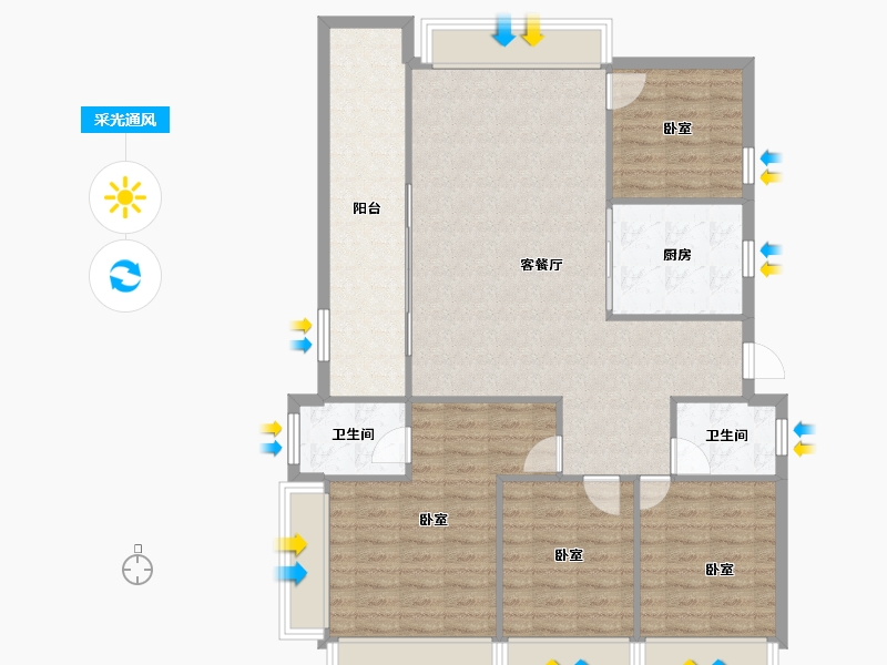 福建省-漳州市-建发西湖泊月-112.75-户型库-采光通风