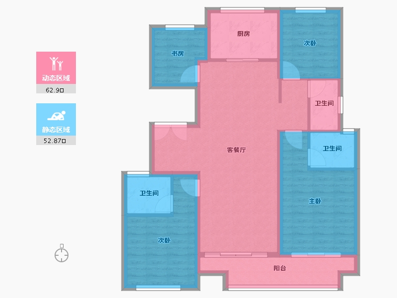 浙江省-湖州市-满庭芳府-103.87-户型库-动静分区