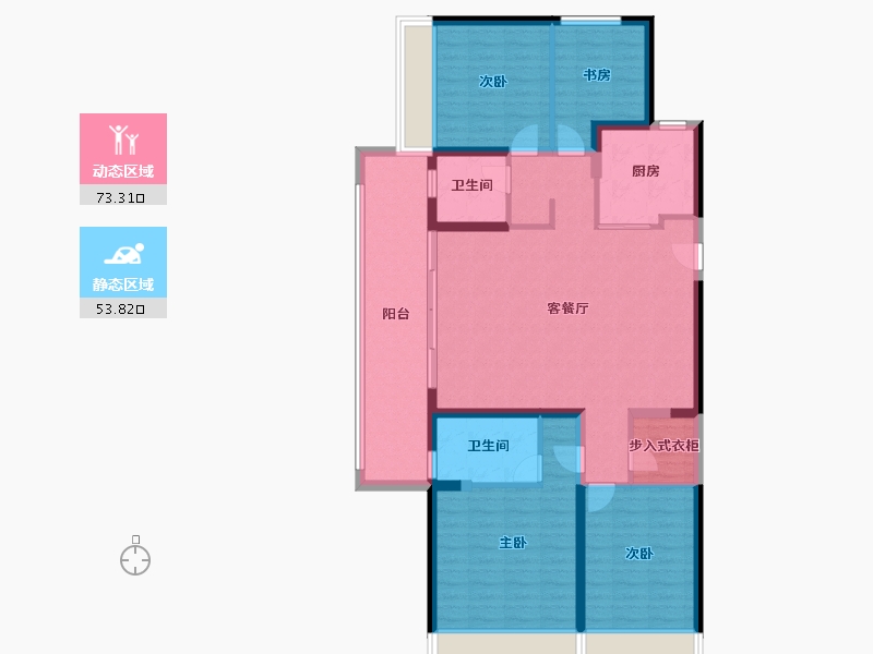 河南省-郑州市-美盛·金水印-114.00-户型库-动静分区