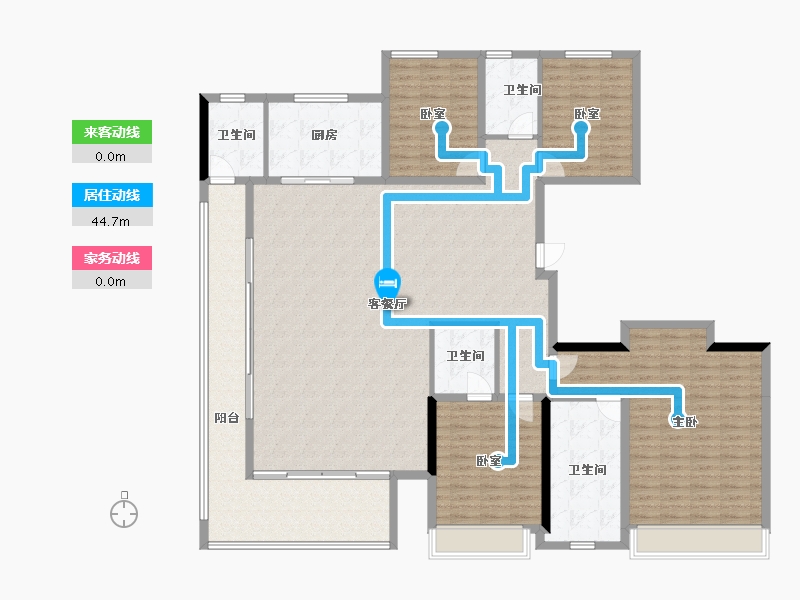 浙江省-台州市-方远朗成·四季辰院-192.01-户型库-动静线