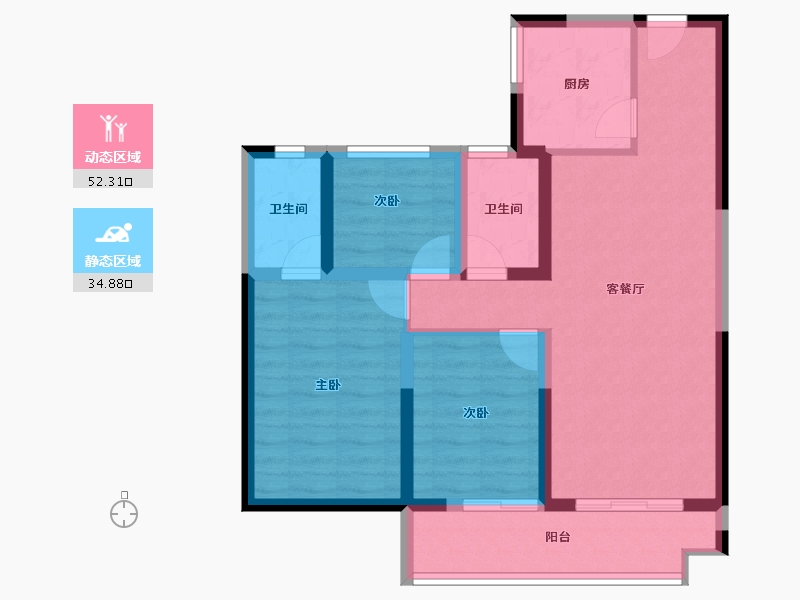 陕西省-咸阳市-林凯城-77.12-户型库-动静分区