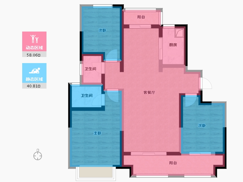 河北省-沧州市-百合丽湾-100.00-户型库-动静分区