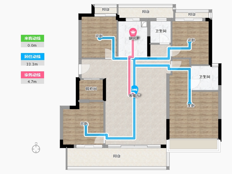 浙江省-杭州市-建发云熙-115.20-户型库-动静线