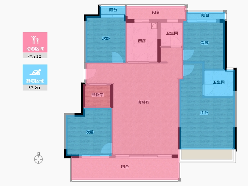 浙江省-杭州市-建发云熙-115.20-户型库-动静分区