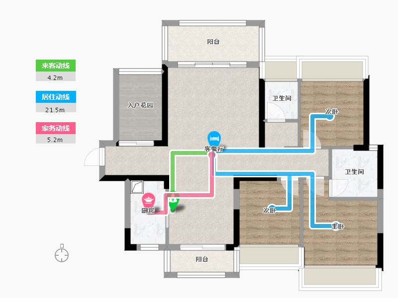 湖南省-郴州市-熙园-109.33-户型库-动静线