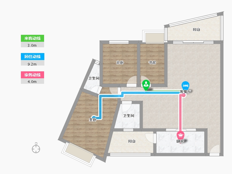 广东省-深圳市-蔚蓝海岸-92.00-户型库-动静线