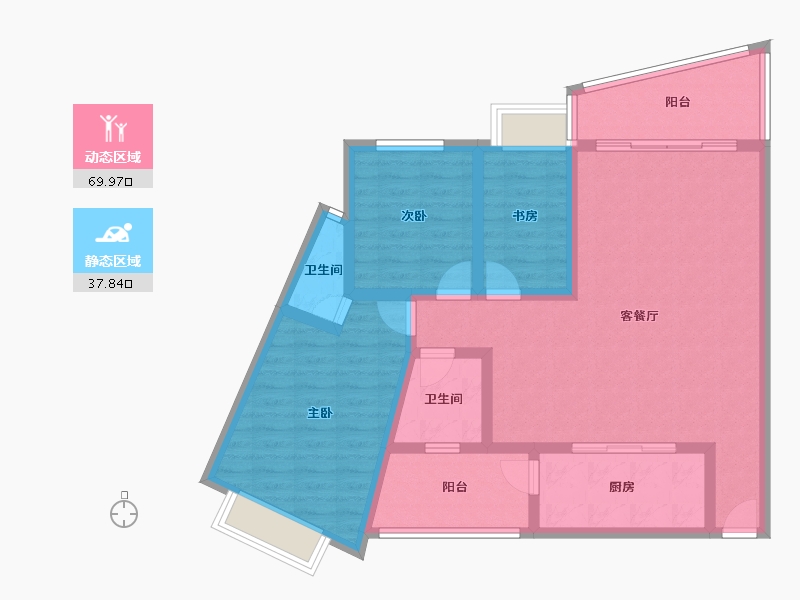 广东省-深圳市-蔚蓝海岸-92.00-户型库-动静分区