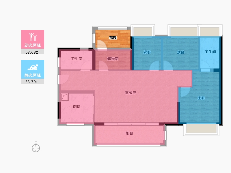 广东省-佛山市-御江南-91.59-户型库-动静分区