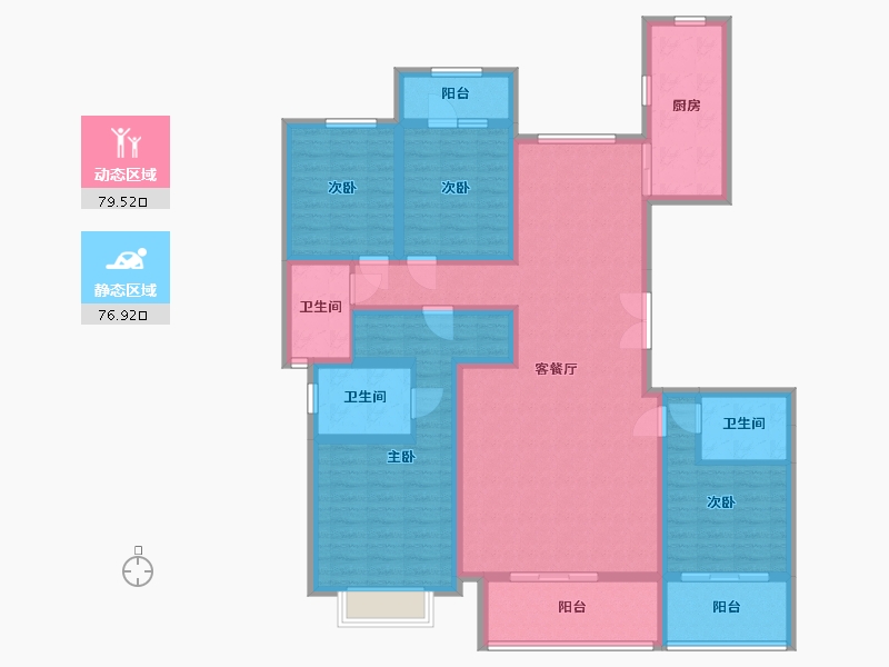 河北省-邢台市-燕南公馆-132.00-户型库-动静分区