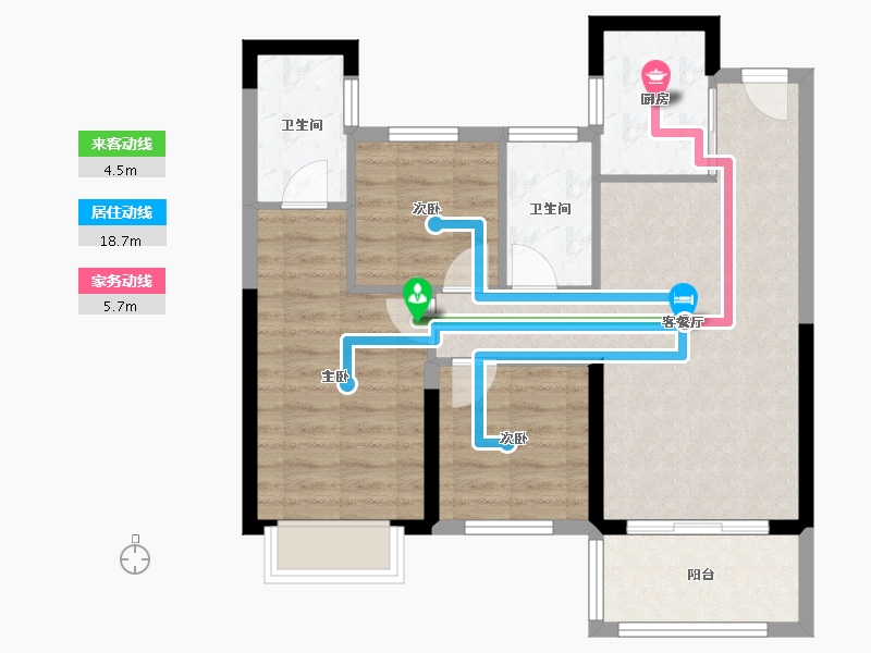 湖南省-长沙市-山湖郡-97.00-户型库-动静线