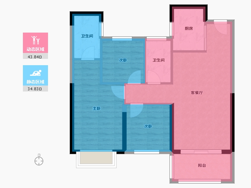 湖南省-长沙市-山湖郡-97.00-户型库-动静分区