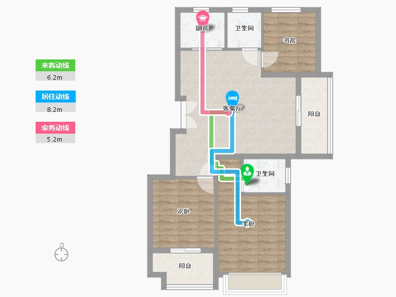 浙江省-嘉兴市-佳源优优滨海-99.00-户型库-动静线