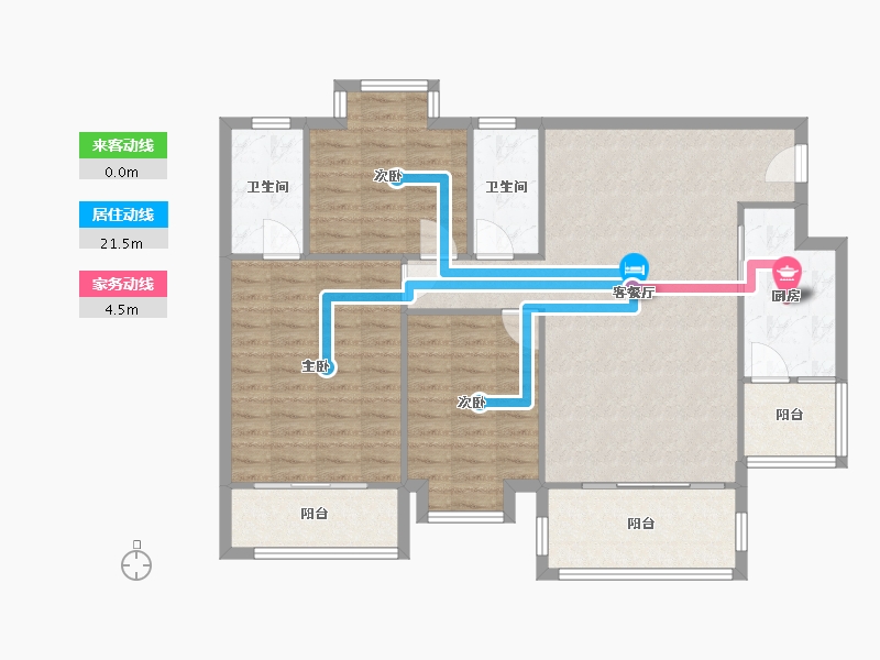 广东省-清远市-四季顺景苑-111.00-户型库-动静线