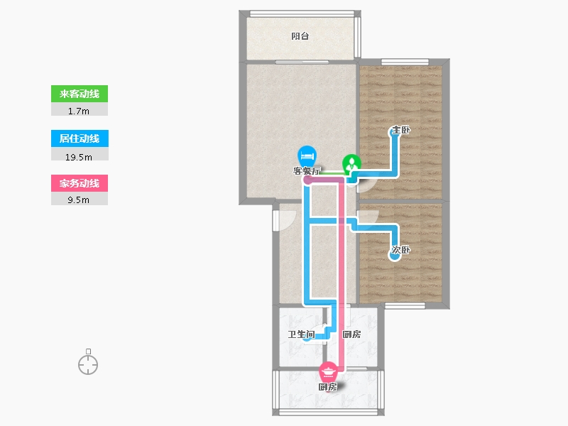 四川省-成都市-星辰路89 号-85.66-户型库-动静线