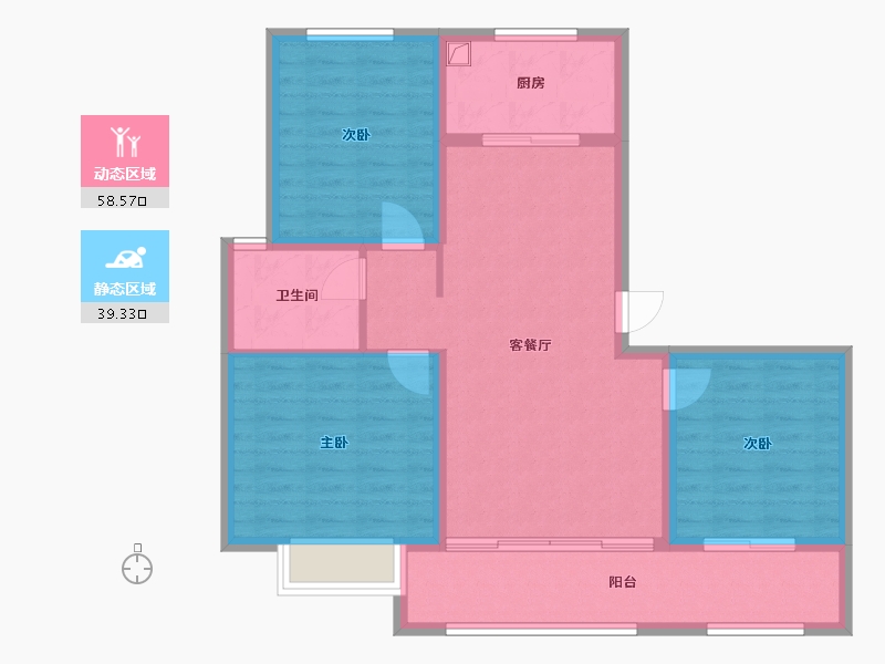 山东省-德州市-天庆幸福苑-87.44-户型库-动静分区