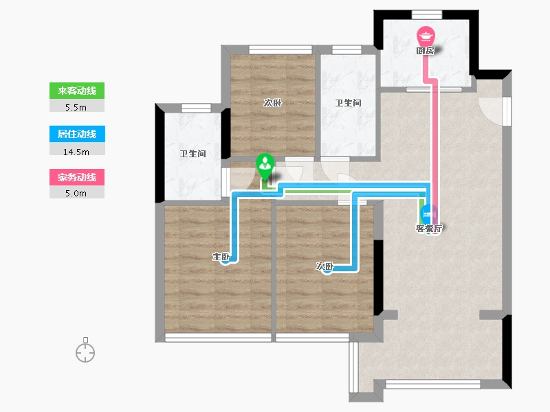 福建省-福州市-湖滨府-71.21-户型库-动静线