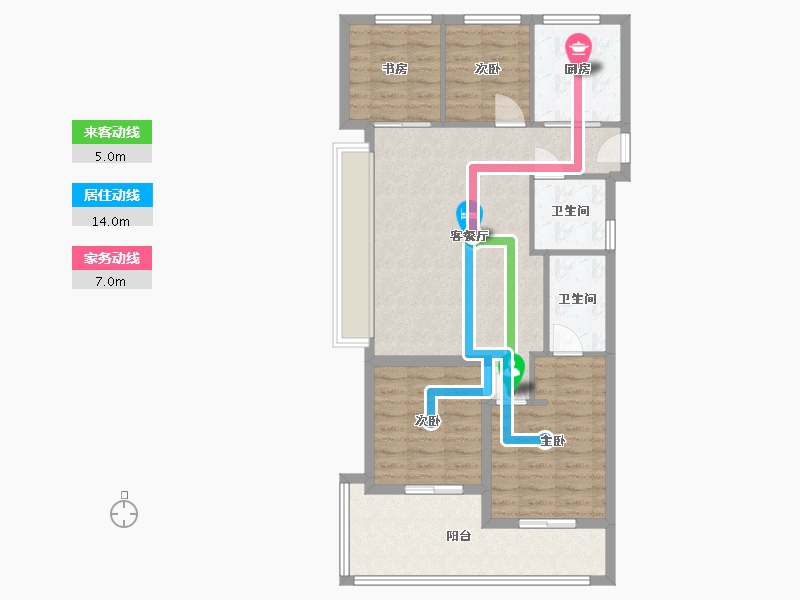 浙江省-温州市-未来城壹号-90.00-户型库-动静线