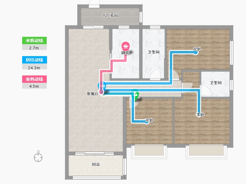 湖南省-衡阳市-龙宇小区三期-114.37-户型库-动静线