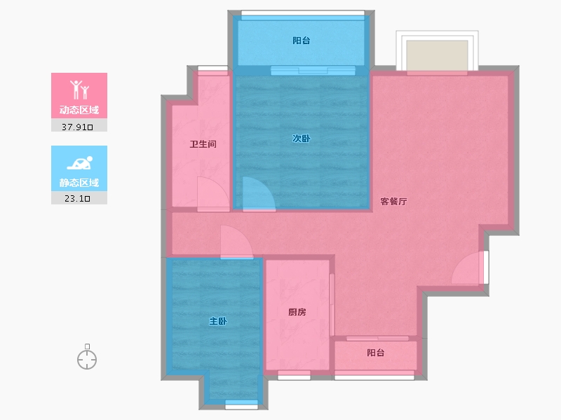 广东省-广州市-亚运城媒体南村-54.12-户型库-动静分区