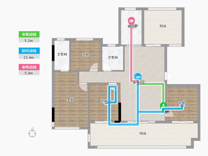 贵州省-黔西南布依族苗族自治州-景地壹号院-118.47-户型库-动静线