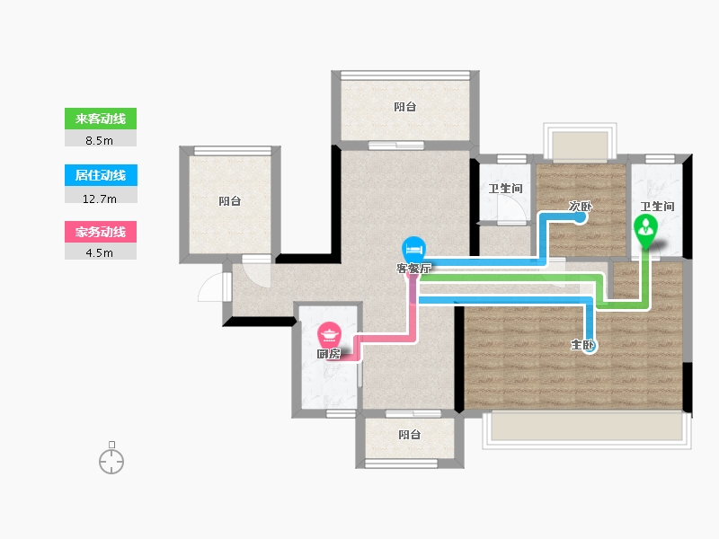 广西壮族自治区-南宁市-恒力城-77.60-户型库-动静线