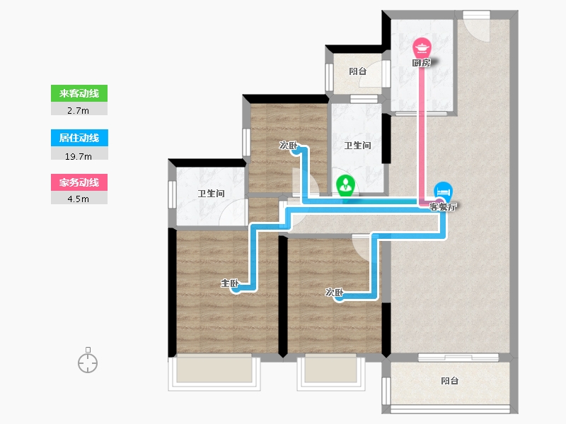 广东省-广州市-碧臻花园-83.03-户型库-动静线