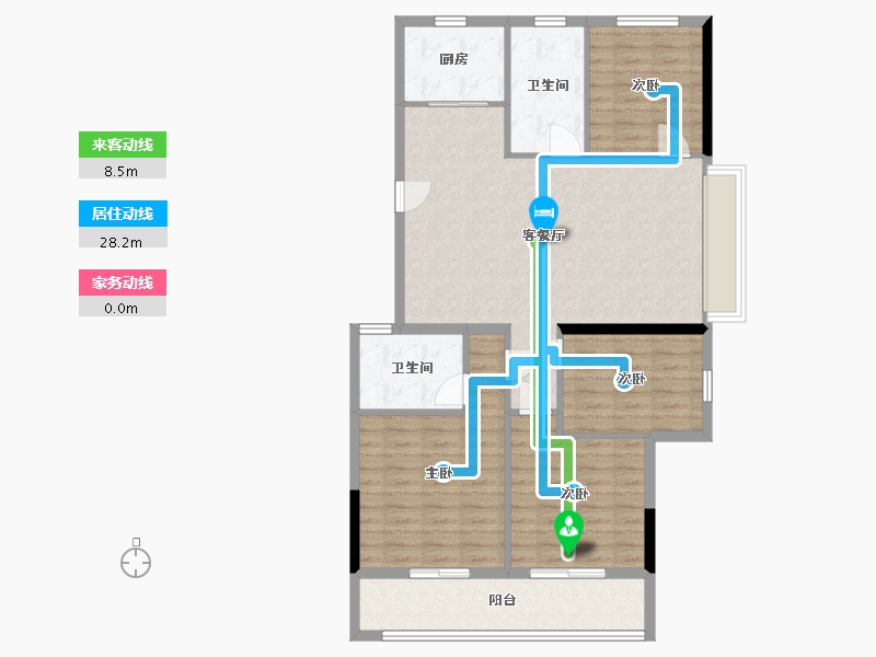 浙江省-台州市-合岚轩小区-116.00-户型库-动静线