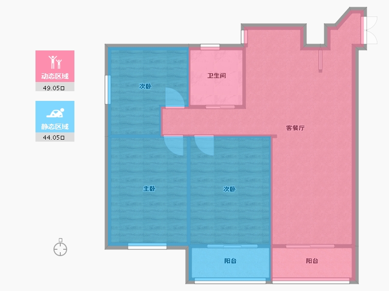 上海-上海市-华利公寓-115.00-户型库-动静分区