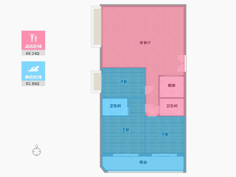 浙江省-温州市-江宸馨园-120.00-户型库-动静分区