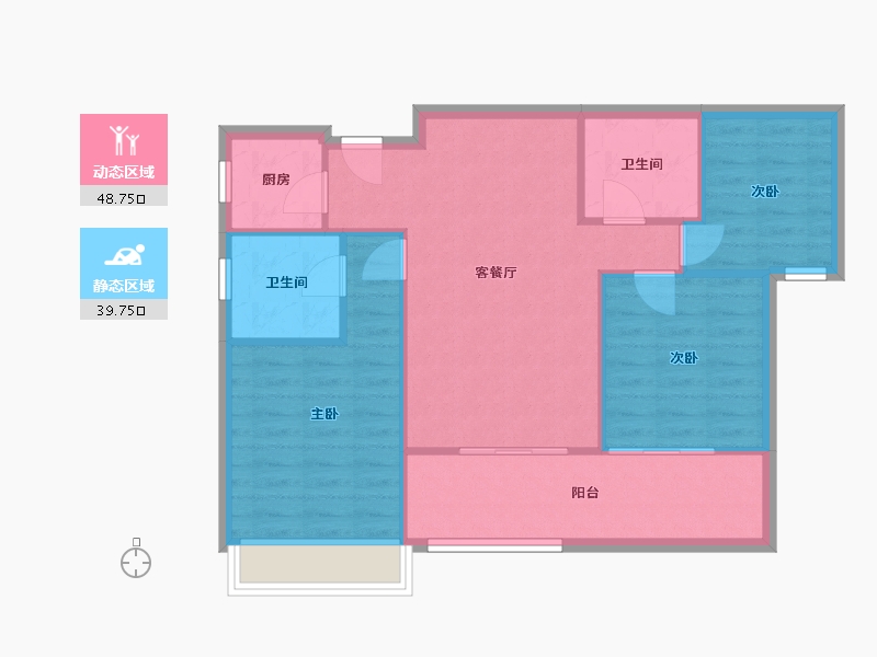 浙江省-温州市-云弘景园-77.00-户型库-动静分区