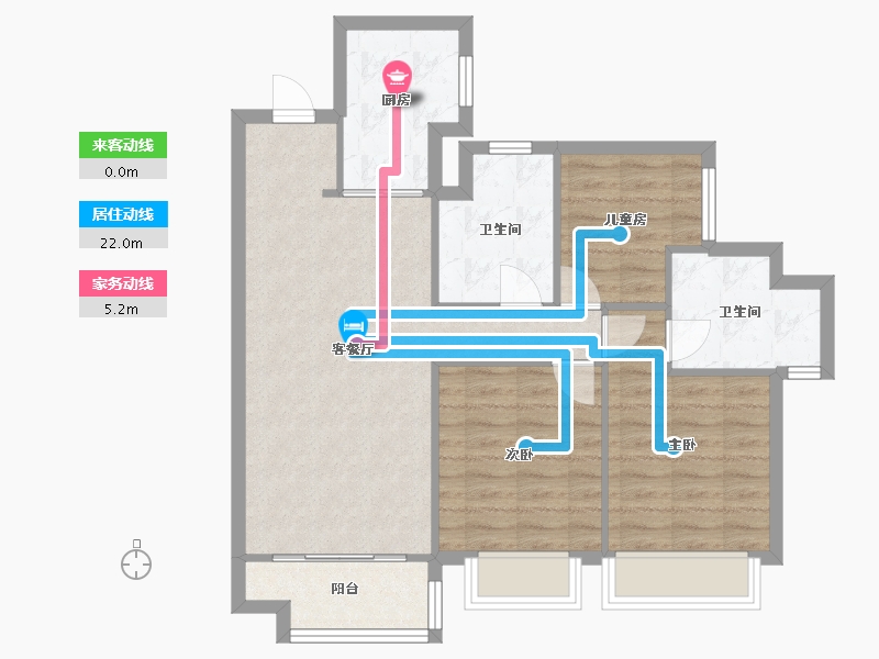 广东省-汕头市-保利天汇花园-79.20-户型库-动静线