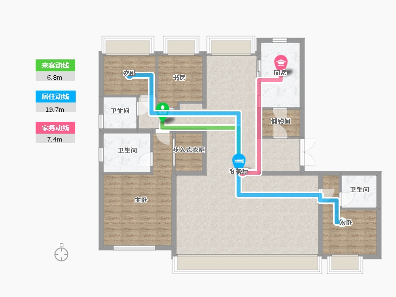 内蒙古自治区-呼和浩特市-金地峯启未来-160.00-户型库-动静线