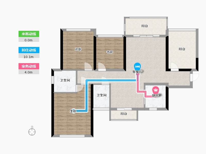 广西壮族自治区-南宁市-城建龙腾学府-101.60-户型库-动静线