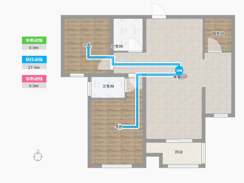 河北省-沧州市-金台园-99.60-户型库-动静线