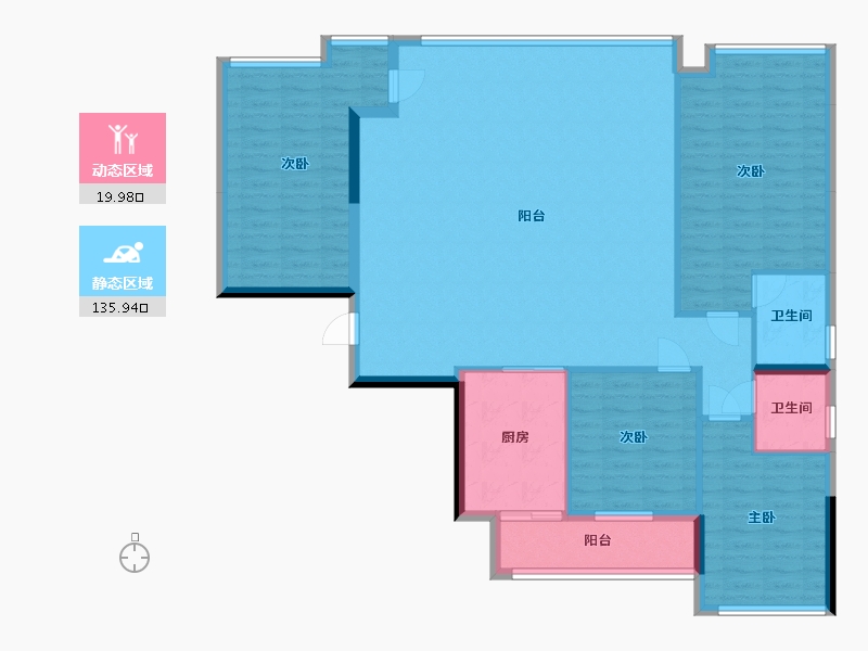 重庆-重庆市-珑景台-96.00-户型库-动静分区