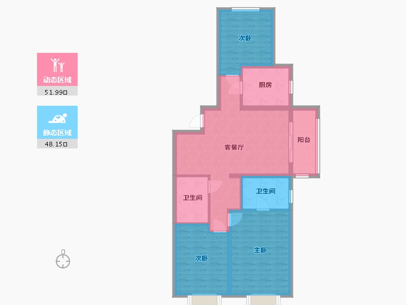 山西省-太原市-当代城-106.40-户型库-动静分区