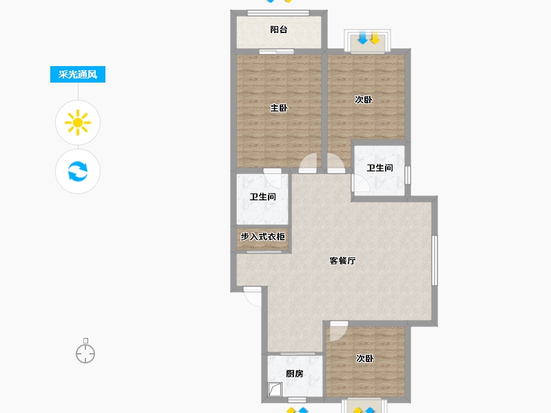 江西省-上饶市-山水天下-119.37-户型库-采光通风