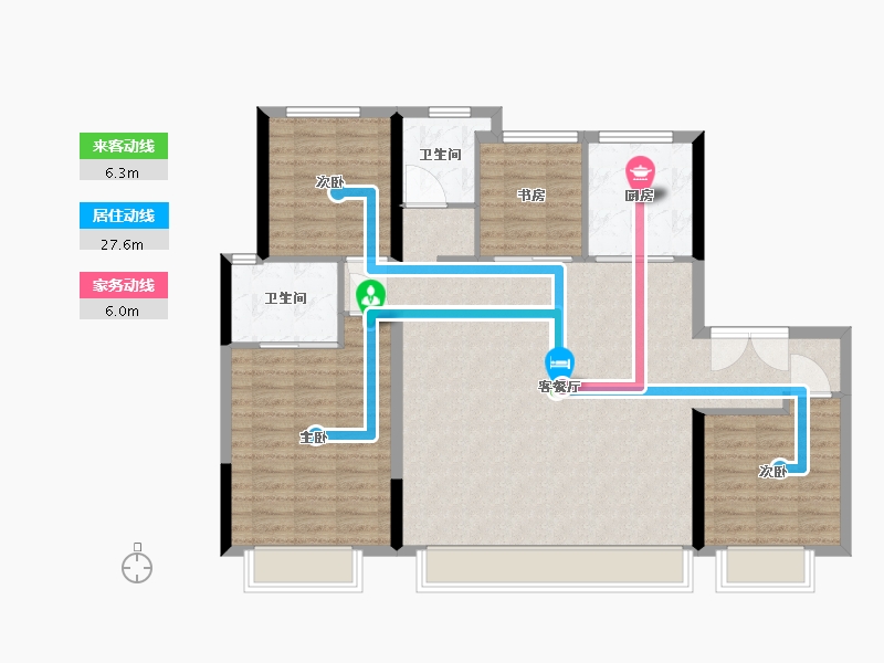 新疆维吾尔自治区-乌鲁木齐市-吾悦花园城-111.20-户型库-动静线