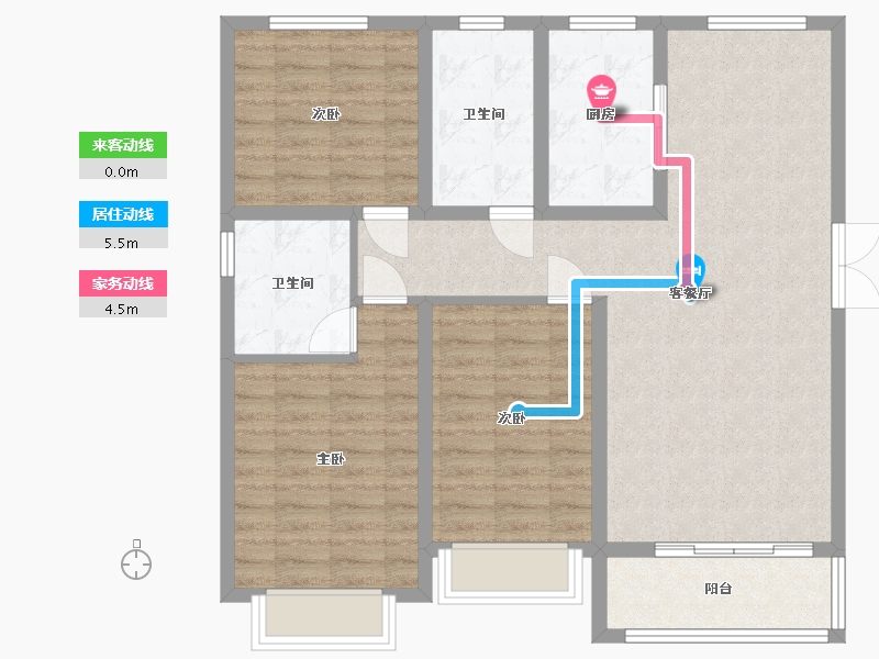 山西省-运城市-逸豪苑-107.54-户型库-动静线