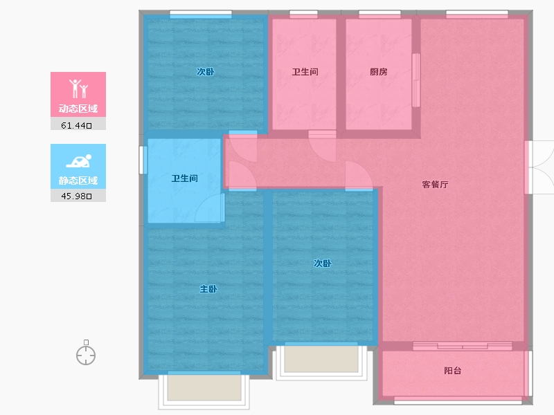 山西省-运城市-逸豪苑-107.54-户型库-动静分区