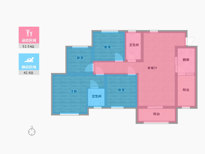 四川省-南充市-鼎仁恒俊府-98.00-户型库-动静分区