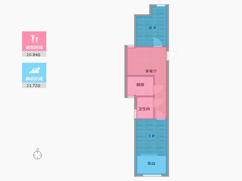 江苏省-无锡市-毛湾家园B区-50.00-户型库-动静分区