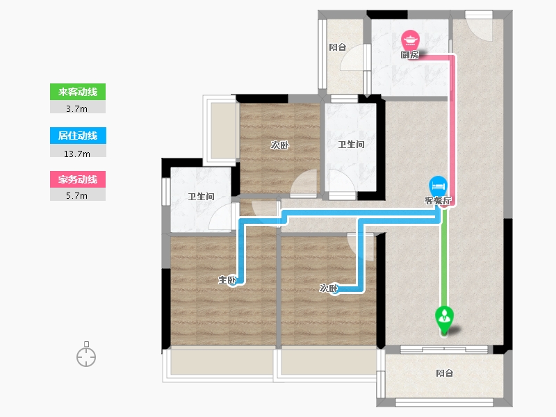 贵州省-贵阳市-博士府-87.20-户型库-动静线