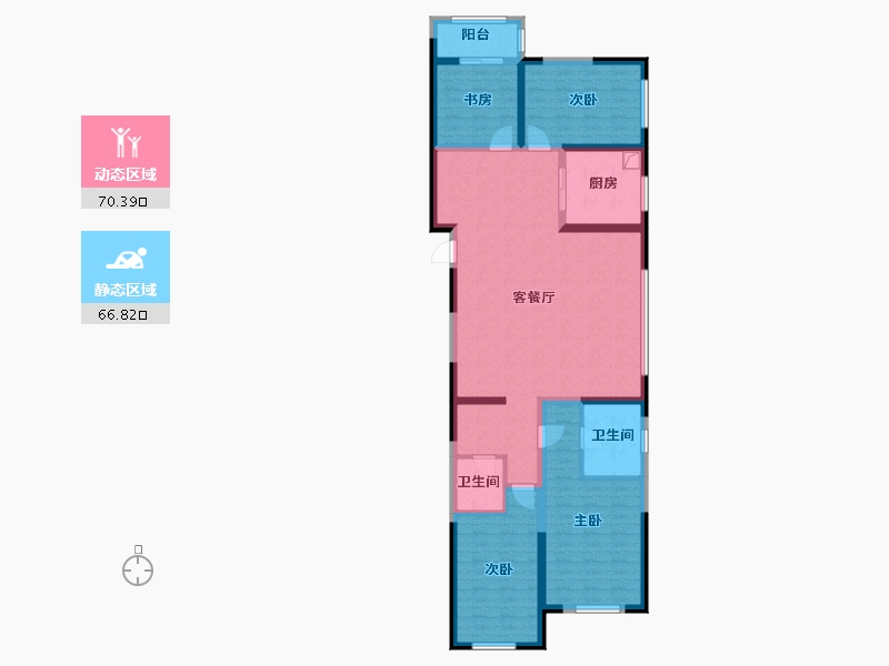 陕西省-西安市-新兴熙园-133.60-户型库-动静分区