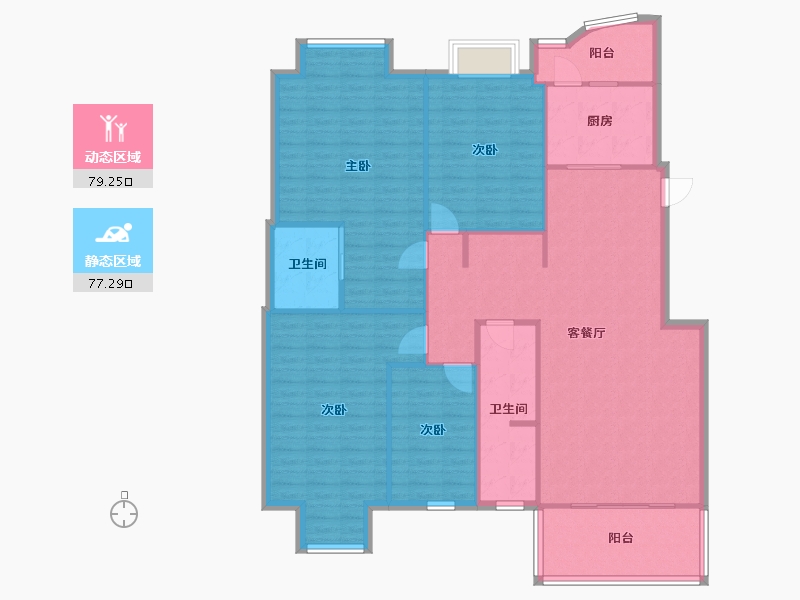 四川省-成都市-风华苑-141.00-户型库-动静分区