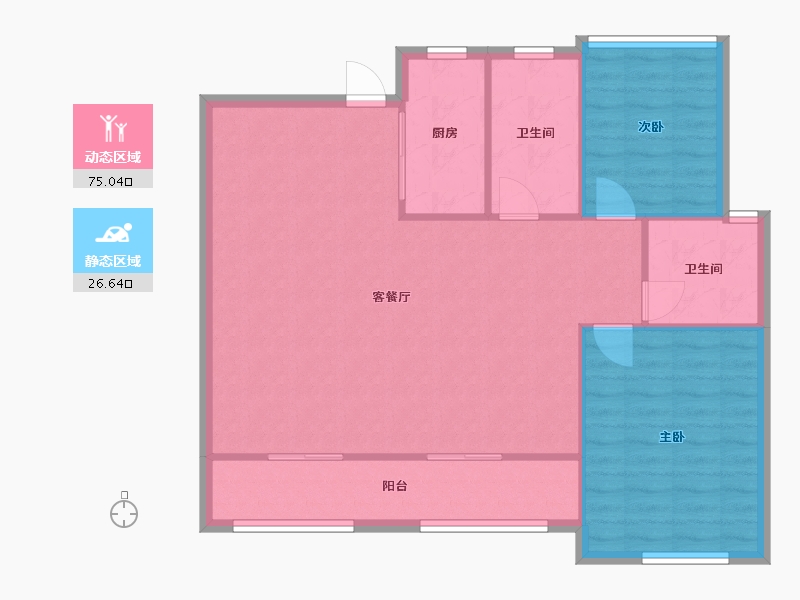 江苏省-苏州市-湖滨世家-91.08-户型库-动静分区